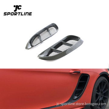 Carbon Fiber Side Bumper Vents for Porsche 718 Boxster/Cayman 2016-2018